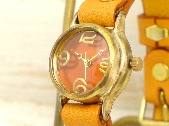 "Lady on Time-B" OR/CA Lady's Brass 手作り腕時計 [305B OR/CA] 1枚目の画像