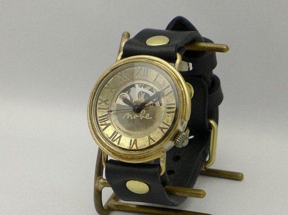 BHW104 羅馬數字 手動上鍊 黃銅 JUMBO open heart 型號 手工手錶 [BHW104] 第1張的照片