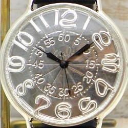 “GRANDAD3-SV”超大號（42 毫米）銀色浮動款 [JUM116ASV] 手工手錶 第1張的照片