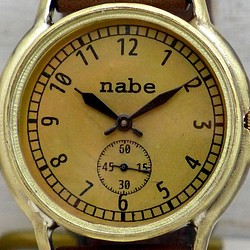 ”J.B.-SSP"GD文字盤 36mmBrass真鍮スモールセコンド 手作り腕時計 [JUM31SSP GD] 1枚目の画像