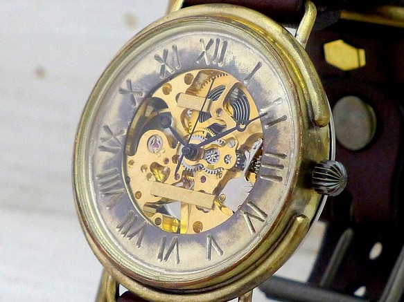 BHW081 羅馬數字手動上鍊黃銅超大號 JUMBO 手工手錶 [BHW081 Roman numeric] 第1張的照片
