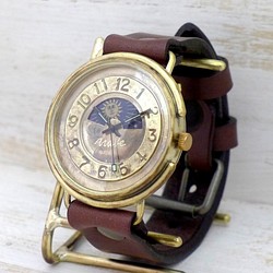 “GIGANT-BS &amp; M”超大號 42 毫米黃銅日月手工腕錶 [JUM129S &amp; M 阿拉伯] 第1張的照片