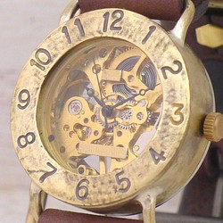 BHW048 手巻き35mm Brass(真鍮)モデル 手作り腕時計 [BHW048] 1枚目の画像