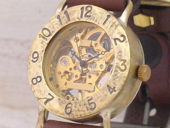 BHW048 手巻き35mm Brass(真鍮)モデル 手作り腕時計 [BHW048] 1枚目の画像