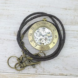 BHW111 手動上弦懷錶 Brass (brass) 40mm 阿拉伯數字表圈 Handmade watch [BHW111 第1張的照片