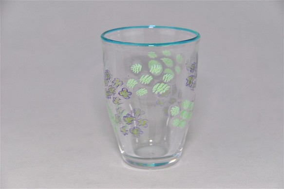 紫陽花のグラス　CR-08 1枚目の画像