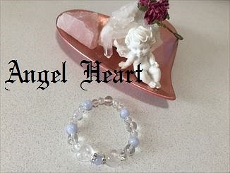Angel Heart ブルーレース&ハート水晶のブレス 1枚目の画像