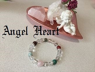 Angel Heart 　アミュレット　7色　厄除け　ローズクォーツメイン 1枚目の画像