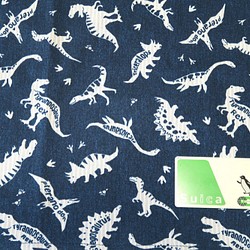 大きめランチマット（６０×４０ｃｍ）恐竜柄紺色/ Large Lunch mat (Dino) 1枚目の画像