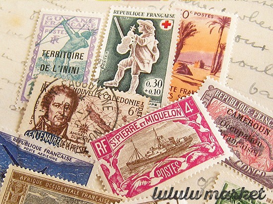 12枚外國郵票（法國）PO-018 第1張的照片