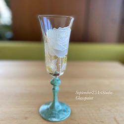 《母親節禮物》Creema Limited [Rose or Campanula] 1個有名字的香檳酒杯 | 給父母的禮物，結婚 第1張的照片