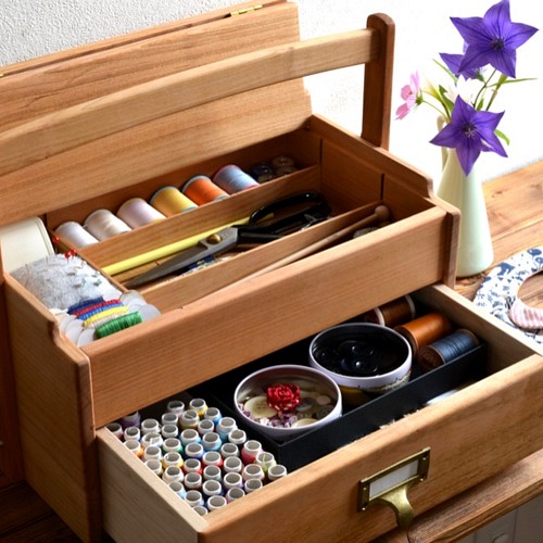 山桜の裁縫箱 / ソーイングボックス 収納用品・掃除道具 トリック 