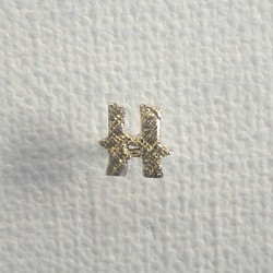 d-NH -colore- Pin 批領帶釘“H”#7811H [SV925 x K18 金箔] 第1張的照片
