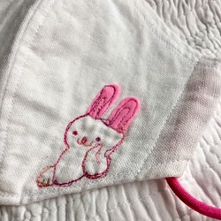 帶有成人M棉質濾袋的三維口罩“兔子毛森” 第1張的照片
