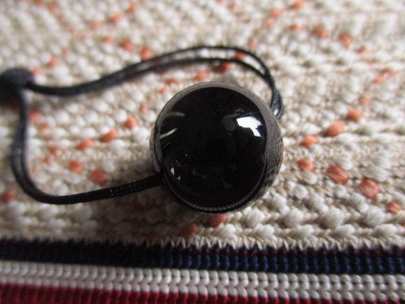 鑑別済 高品質３A チベット産 天然黒水晶：モリオン 16mm 最強の魔除けネックレスもしくはストラップ 1枚目の画像