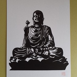 切り絵アート　仏陀 1枚目の画像