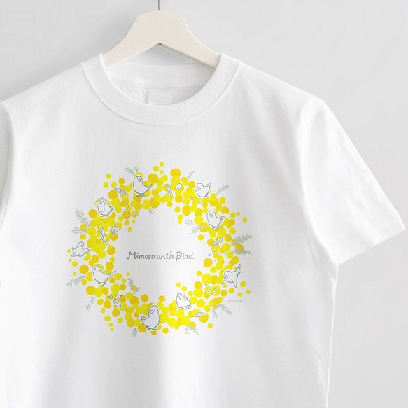 Tシャツ（Mimosa with Bird / リース） 1枚目の画像