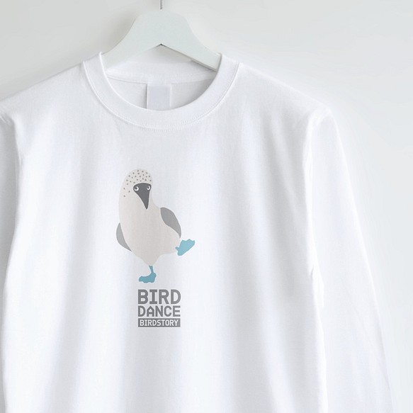長袖Tシャツ（BIRD DANCE / アオアシカツオドリ） 1枚目の画像