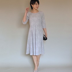 [XS-LL訂單生產]阿米甚人風格的簡單連衣裙蕾絲圖案（灰白色）*薄薄的布料* 第1張的照片