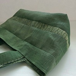 着物にも　緑色の畳の縁のバック 1枚目の画像