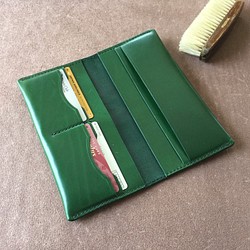 [拉起復活綠色]簡單的長錢包長錢包LW-002pgn 第1張的照片