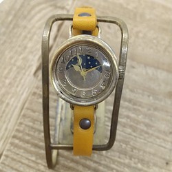 sun & moon 手作り時計　数字刻印　金針【真鍮】 1枚目の画像