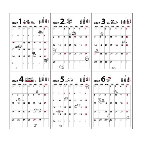 送料無料 22年 どうぶつ 月めくりカレンダー A3 カレンダー さっちも 通販 Creema クリーマ ハンドメイド 手作り クラフト作品の販売サイト
