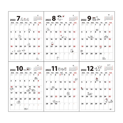 送料無料 22年 どうぶつ 月めくりカレンダー A3 カレンダー さっちも 通販 Creema クリーマ ハンドメイド 手作り クラフト作品の 販売サイト