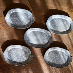 久留米罅釉魚皿(小) 1枚目の画像