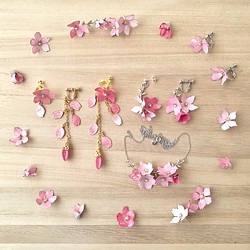 桜のディップアート☆桜の大きさと色彩の比較 1枚目の画像