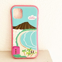 【耐衝撃グリップケース】WAIKIKI BEACH ハワイ ワイキキビーチ♡  iPhone  スマホケース 1枚目の画像