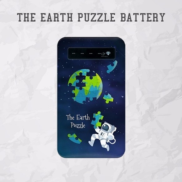 地球パズル　宇宙　モバイルバッテリー 1枚目の画像