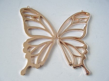 蝶の片翼　空枠　ピンクゴールド　２個セット 1枚目の画像