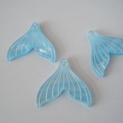 人魚の尻尾　シェル風ブルー　３個セット 1枚目の画像