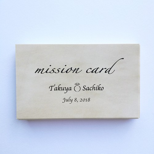 オリジナルメッセージカード 100枚 [ mission card/チェキ撮影