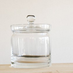 【テラリウムガラス容器】ガラスキャニスターM(直径100ｍｍ ｘ h100ｍｍ)　◆一番人気 1枚目の画像