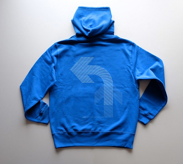 ◆ 左 ! 【Zip hooded sweatshirt】ロイヤルブルー（mensMサイズ） 1枚目の画像