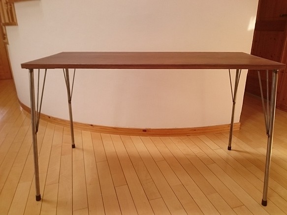 希少木材　アイアン脚の作業台　陳列棚　什器　テーブル 1枚目の画像