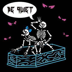 Be quiet ブルー × ピンク スウェットパーカー【 インクジェット