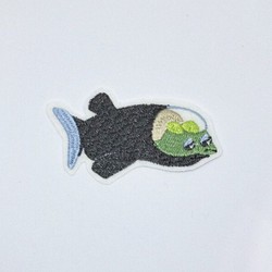 刺繍ワッペン■デメニギス■深海魚 1枚目の画像