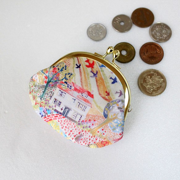 絵画のようなコインケース　リバティ　財布　小銭がま口財布　小銭入れ　2.6寸 1枚目の画像