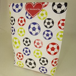 【国内送料無料】サッカーボール　ラッピング袋＆シール　6枚入り 1枚目の画像