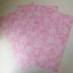 【国内送料無料】はこ紙　ラッピング袋　ピンク3枚入り 1枚目の画像