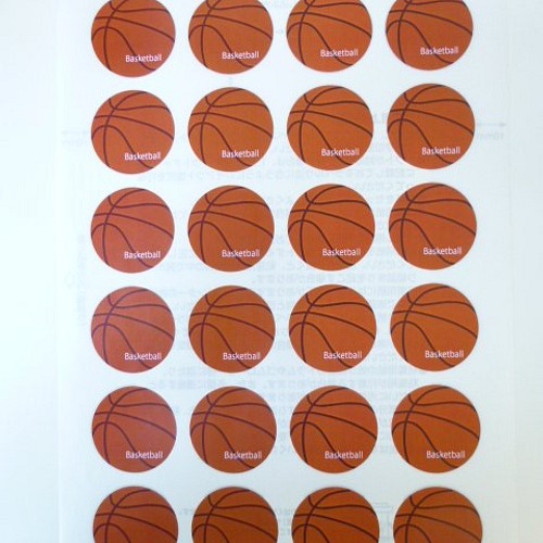 国内送料無料 バスケットボール シール 24枚入り シール ステッカー にこにこハンドメイド 通販 Creema クリーマ ハンドメイド 手作り クラフト作品の販売サイト
