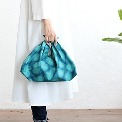 alin&#39;s Azuma袋M 50厘米籃子袋，配以純棉Azuma袋扣（海/綠松石） 第1張的照片