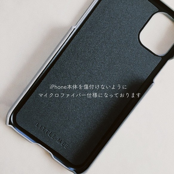 北欧サークルドット柄♡ハイクオリティ シンプルレザー調 アイフォン スマホケース 背面カバー iPhone12pro 6枚目の画像