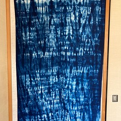 天然靛藍染色棉商譽棒143厘米長20％ 第1張的照片