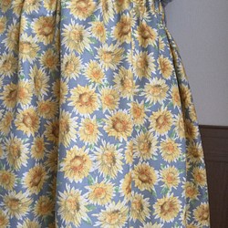 USAコットンのスカート 小さなひまわり 1枚目の画像