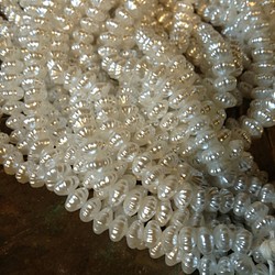 Vintage Japan pearl beads ビンテージ パール ビーズ ロンデル 1枚目の画像