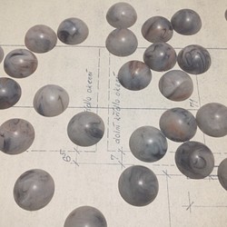 Vintage germany lucite cabochon gray marble  ヴィンテージ カボション 1枚目の画像